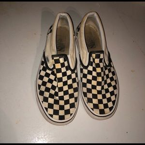Vans classic checker slip on